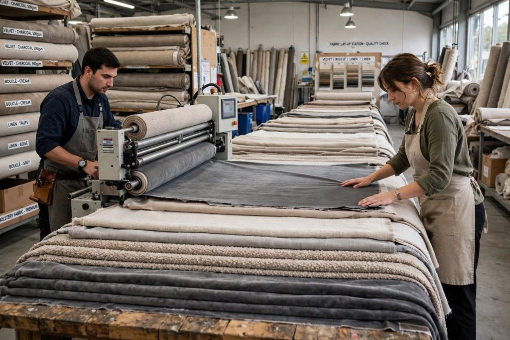 Factory Fabric Rolling & Cutting
